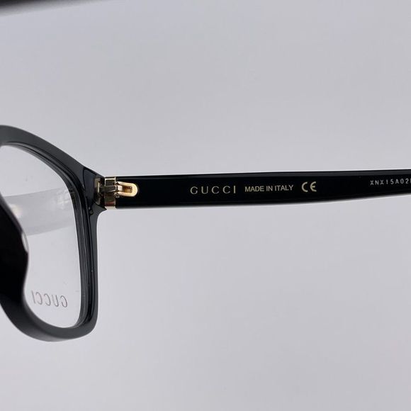 ? GUCCI WEB GG0457O 005 Eyeglasses Black Gold Square Women main image 4